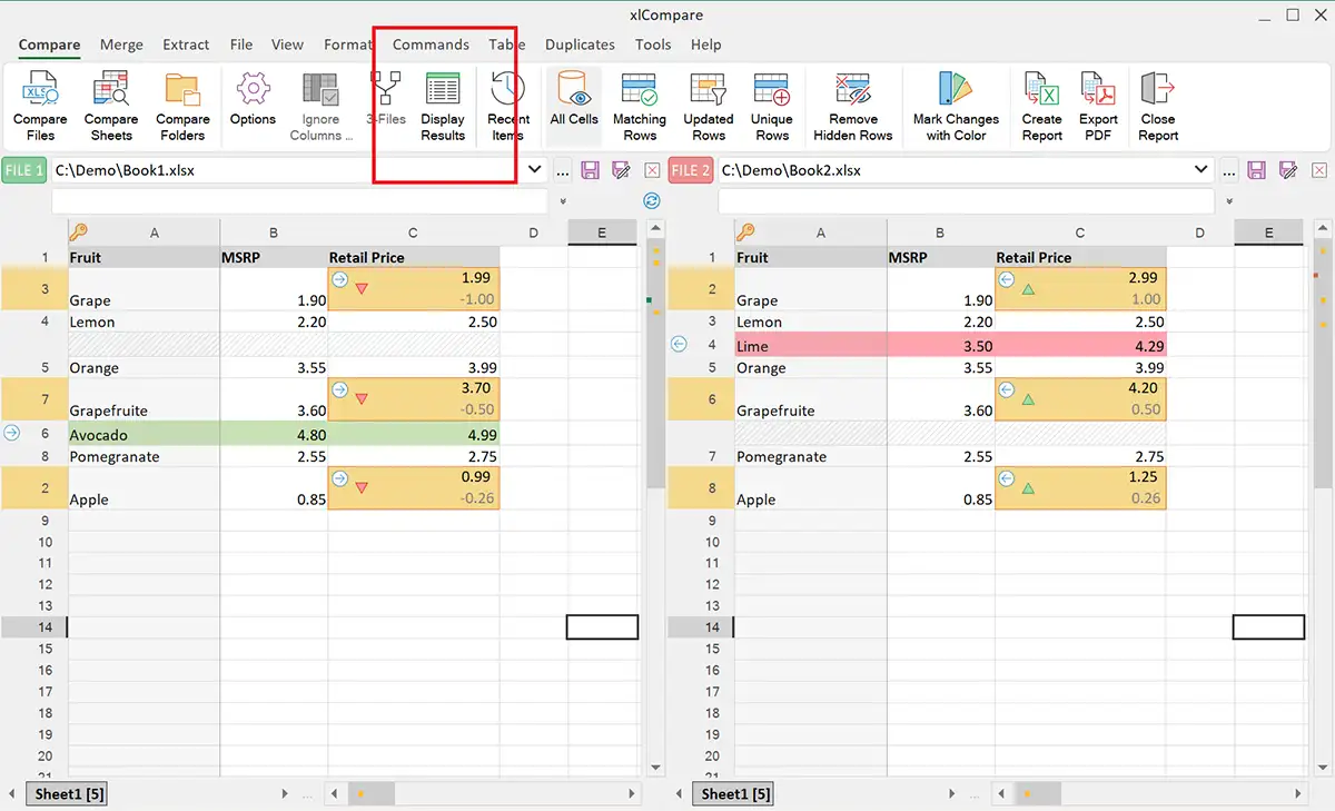 Hide difference explorer to miximize comparison report