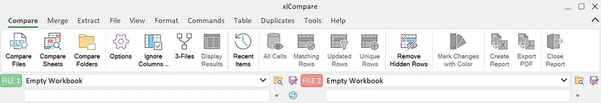 Expended ribbon control