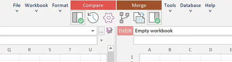 Excel Compare: Application Ribbon