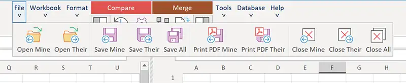 Excel Compare: File Management Commands