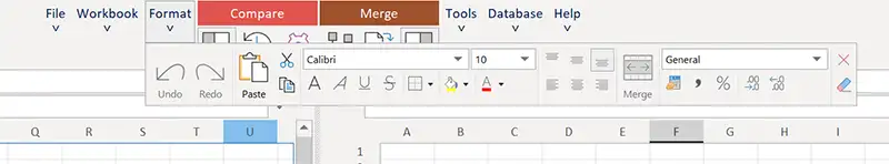 Excel Compare: Formatting Commands
