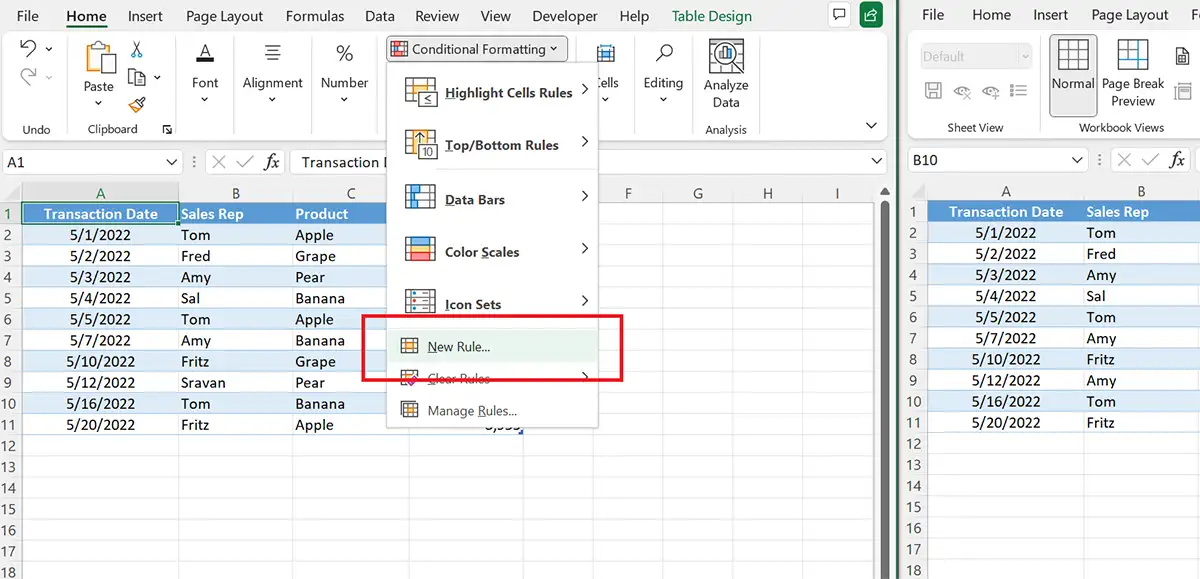 Add Conditional Formatting Rule