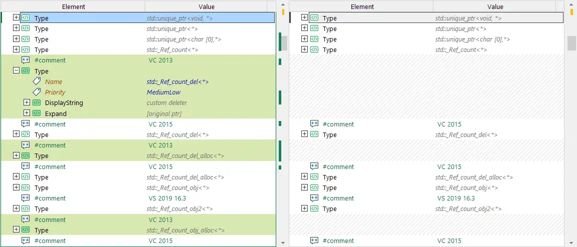 Compare two XML files with xlCompare tool